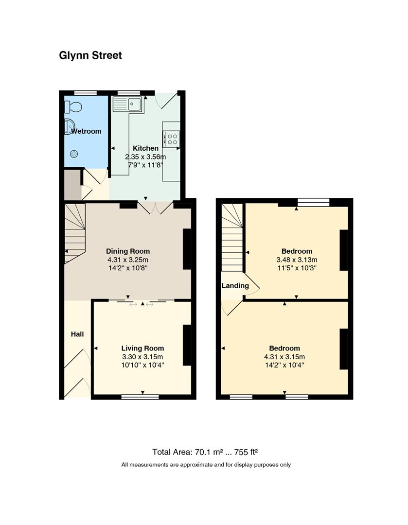 Floorplan for Glynne Street, Canton, Cardiff